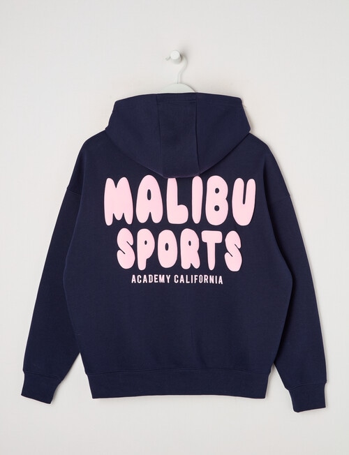 Switch Malibu Sports Oversized Hoodie, Navy & Baby Pink product photo View 04 L