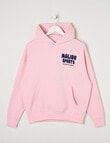 Switch Malibu Sports Oversized Hoodie, Baby Pink & Navy product photo