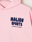 Switch Malibu Sports Oversized Hoodie, Baby Pink & Navy product photo View 02 S