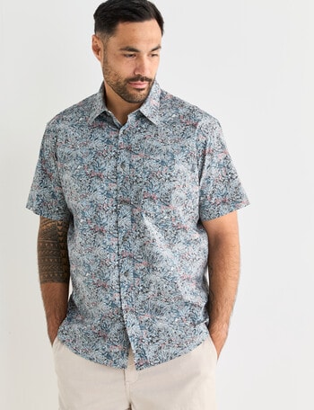 Logan Short Sleeve Shirt, Eden Teal product photo
