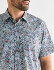 Logan Short Sleeve Shirt, Eden Teal product photo View 04 S