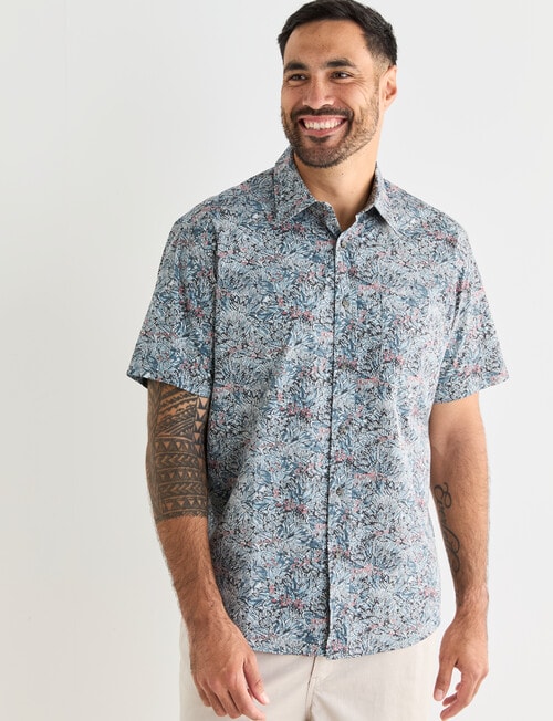 Logan Short Sleeve Shirt, Eden Teal product photo View 05 L