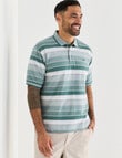 Logan Shrot Sleeve Polo Pearson Shirt, Teal product photo
