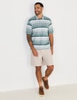 Logan Shrot Sleeve Polo Pearson Shirt, Teal product photo View 03 S