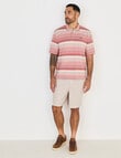 Logan Short SleevePolo Pearson Shirt, Coral product photo View 03 S