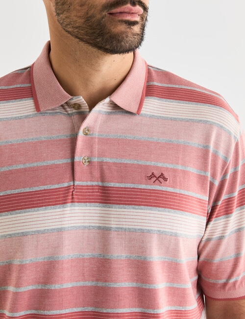 Logan Short SleevePolo Pearson Shirt, Coral product photo View 04 L