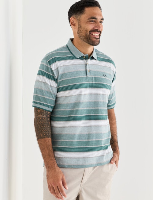 Logan Shrot Sleeve Polo Pearson Shirt, Teal product photo