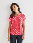 Ella J Boxy Tee, Poppy Spot product photo