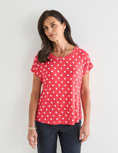 Ella J Boxy Tee, Poppy Spot product photo