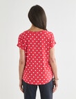 Ella J Boxy Tee, Poppy Spot product photo View 02 S