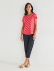 Ella J Boxy Tee, Poppy Spot product photo View 03 S