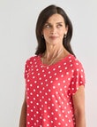 Ella J Boxy Tee, Poppy Spot product photo View 04 S