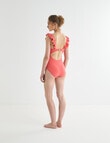 Zest Swimwear Frill V-neck Swimsuit, Rose Gingham product photo View 02 S