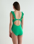 Zest Swimwear Frill V-Neck Swimsuit, Bright Green product photo View 03 S