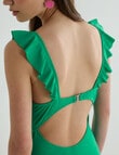 Zest Swimwear Frill V-Neck Swimsuit, Bright Green product photo View 06 S