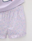 Sleep Mode Unicorn Knit Woven PJ Set, Lilac Grey product photo View 04 S