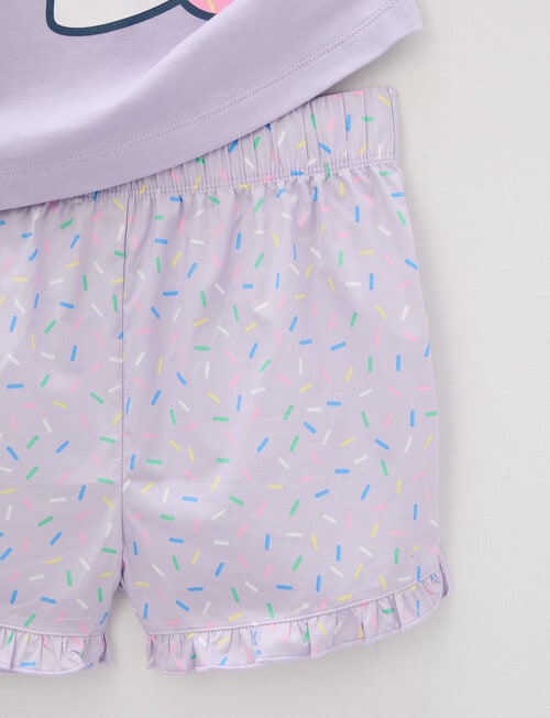 Sleep Mode Unicorn Knit Woven PJ Set, Lilac Grey product photo View 04 L