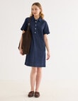 Denim Republic Soft Mini Dress, Self Stripe product photo View 03 S