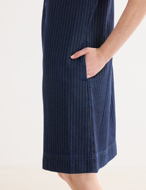 Denim Republic Soft Mini Dress, Self Stripe product photo View 05 L
