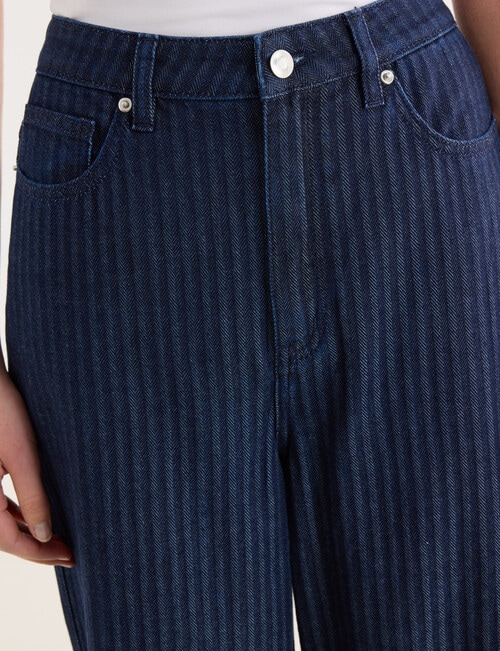 Denim Republic Soft Wide Leg Jean, Self Stripe product photo View 04 L