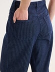 Denim Republic Soft Wide Leg Jean, Self Stripe product photo View 05 S