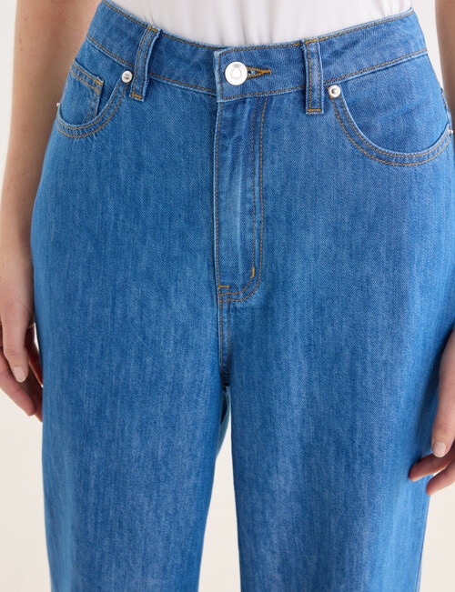 Denim Republic Soft Wide Leg Jean, Varsity Blue product photo View 04 L