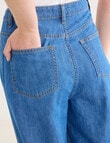 Denim Republic Soft Wide Leg Jean, Varsity Blue product photo View 05 S