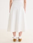 Denim Republic Panelled Midi Skirt, Ecru product photo View 02 S
