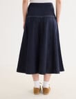 Denim Republic Panelled Midi Skirt, Rinse product photo View 02 S