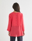 Ella J Longline Layered Top, Poppy product photo View 02 S