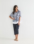 Ella J Layered Top, Blue Floral product photo View 03 S