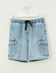 Mac & Ellie Cargo Denim Short, Blue product photo