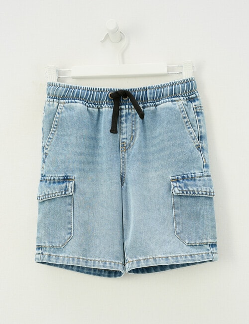 Mac & Ellie Cargo Denim Short, Blue product photo