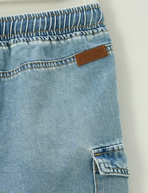 Mac & Ellie Cargo Denim Short, Blue product photo View 02 L