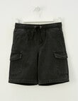 Mac & Ellie Cargo Denim Short, Black product photo