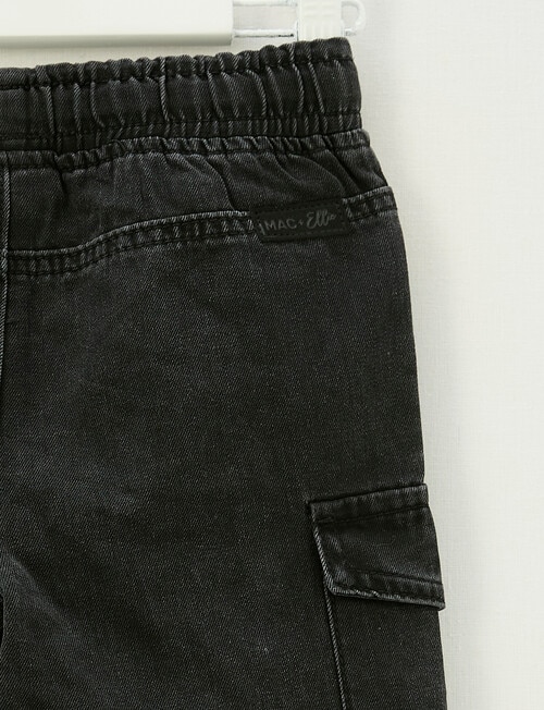 Mac & Ellie Cargo Denim Short, Black product photo View 02 L