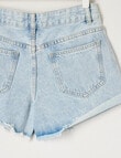 Switch Ava Diamante Turn Up Cuff Denim Short, Light Blue product photo View 02 S