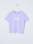 Mac & Ellie Athletics Club Boxy Tee, Lilac & Lemon product photo