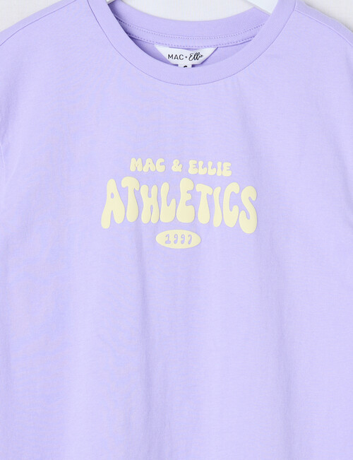 Mac & Ellie Athletics Club Boxy Tee, Lilac & Lemon product photo View 02 L