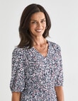 Ella J V-Neck Dress, Print product photo View 05 S