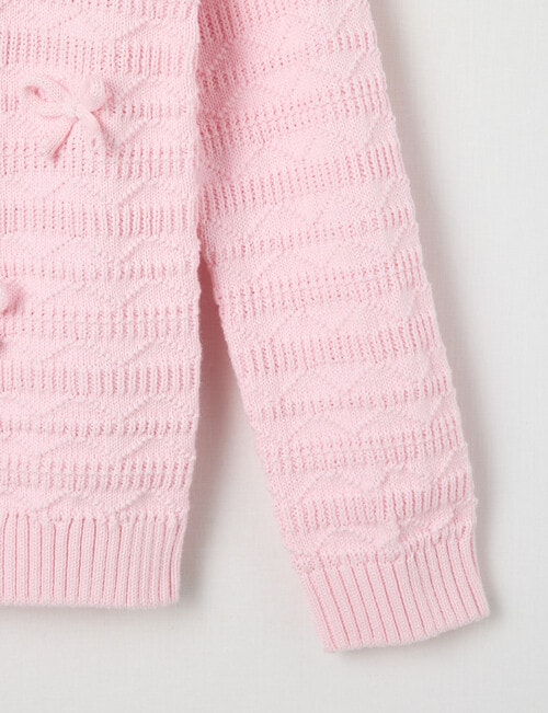 Mac & Ellie Bows Knit Cardigan, Light Pink product photo View 03 L