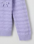 Mac & Ellie Bows Knit Cardigan, Lilac product photo View 03 S