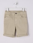 Mac & Ellie 5-Pocket Denim Short, Stone product photo