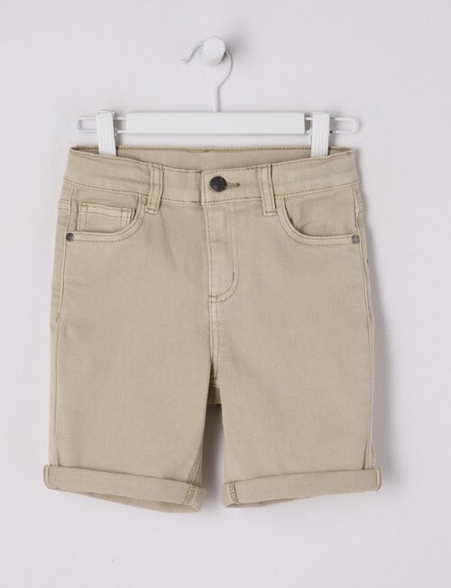 Mac & Ellie 5-Pocket Denim Short, Stone product photo