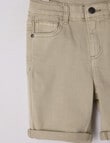 Mac & Ellie 5-Pocket Denim Short, Stone product photo View 03 S
