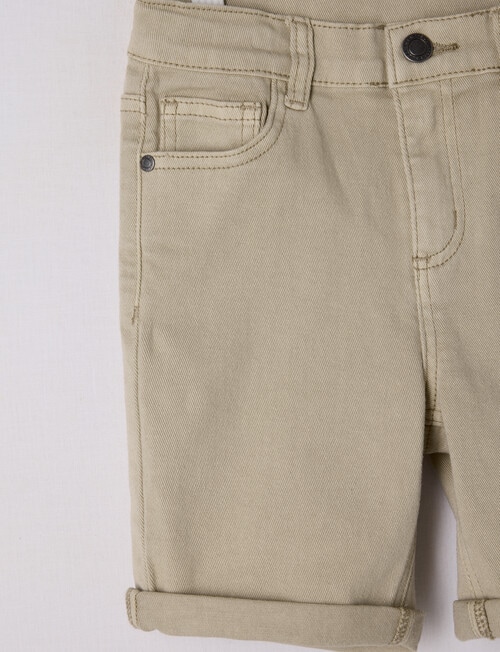 Mac & Ellie 5-Pocket Denim Short, Stone product photo View 03 L