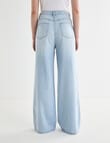 Denim Republic Soft Wide Leg Jeans, Light Blue Wash product photo View 02 S