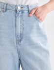 Denim Republic Soft Wide Leg Jeans, Light Blue Wash product photo View 04 S