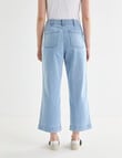 Denim Republic Patch Pocket Wide Leg Crop Jeans, Blue Stripe product photo View 02 S