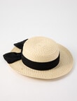 Boston + Bailey Boater Hat, Natural & Black product photo